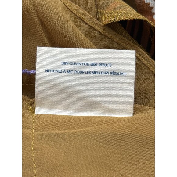 Anthropologie Edme Esyllte Silk Dress Sleeveless Vibrant Print Art Y2K Size 12 - Picture 9 of 9